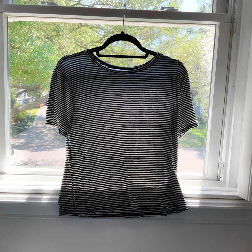 Stretchy striped t shirt